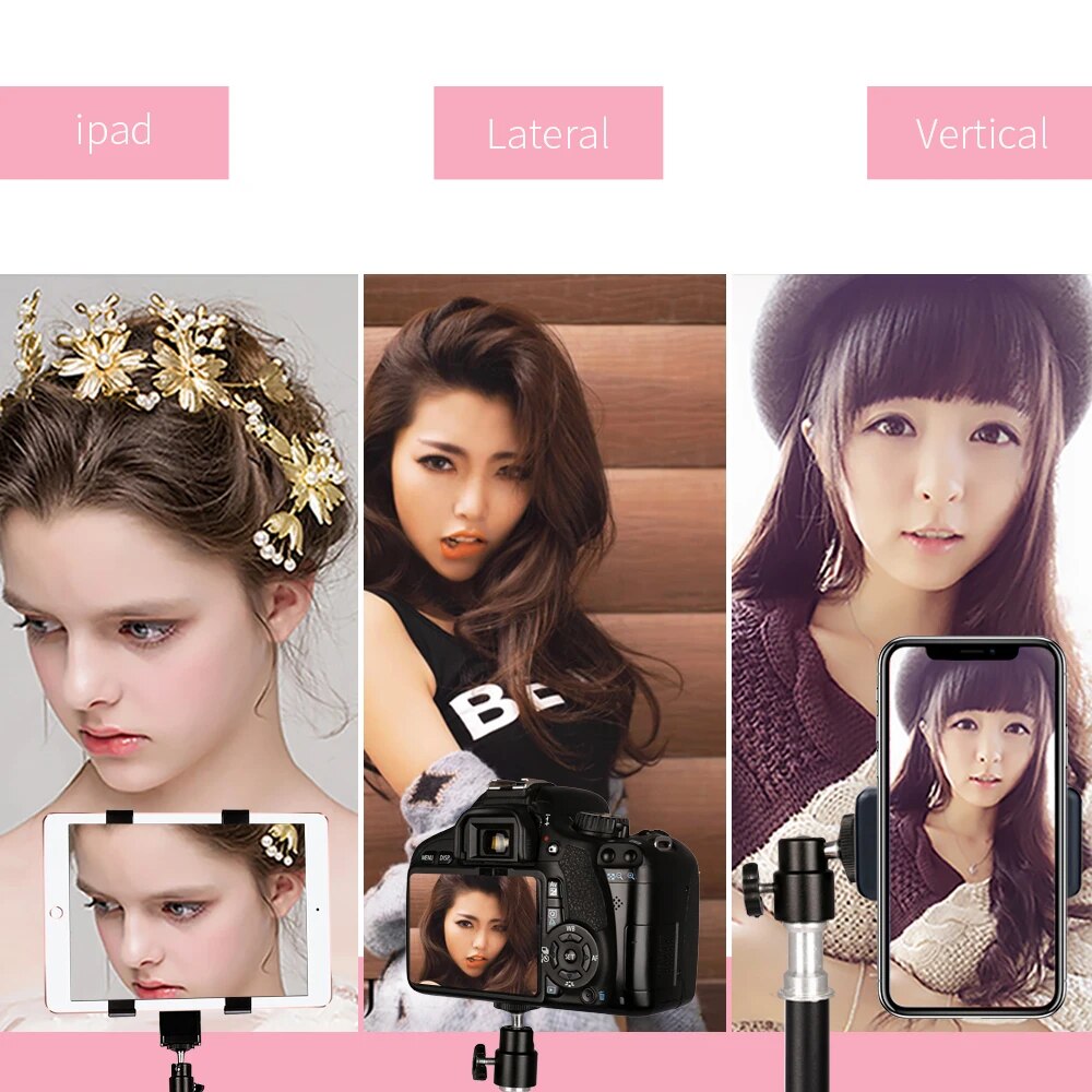 37/68/100/150/200CM Selfie Light Tripod 1/4 Screw Head Photography Portable Sta image 13