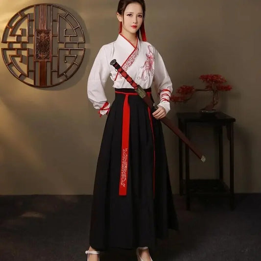 Chinese Hanfu Dress Women Clothing Vintage Ethnic Style Fashion Clothes Elegant image 0