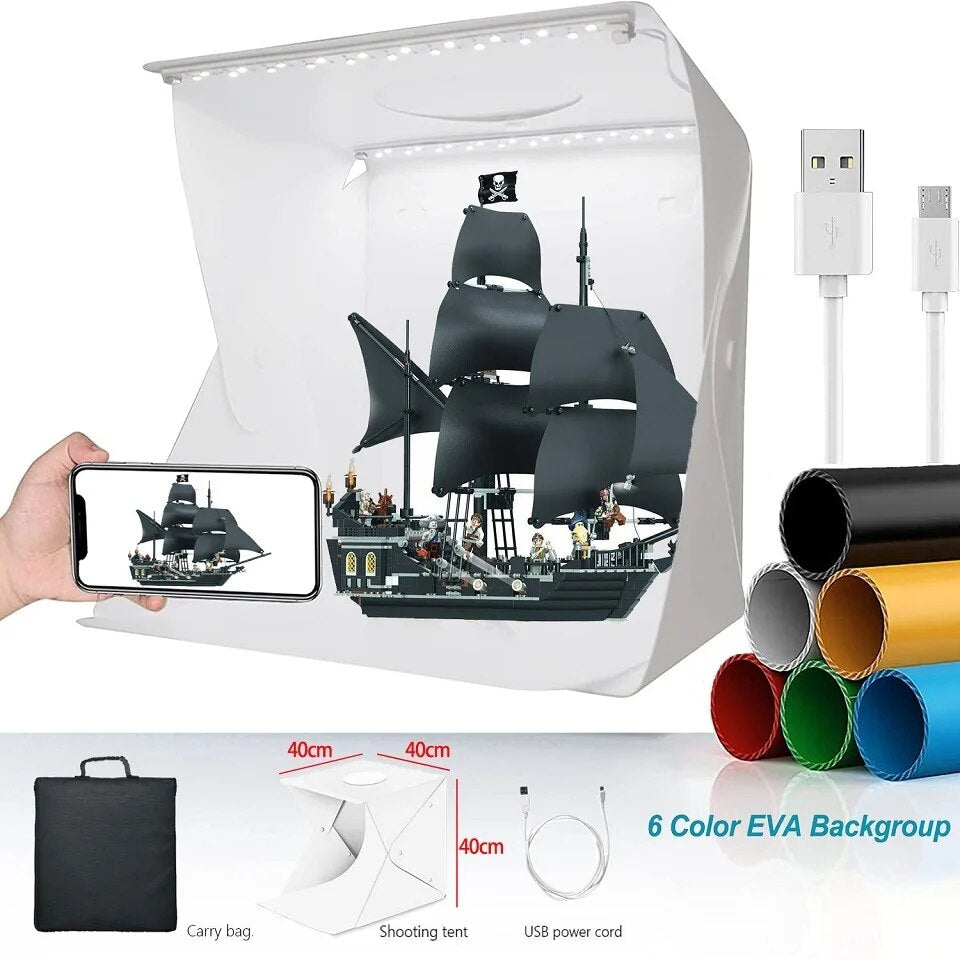 Photo Studio Light Box 16x16in 40x40cm Photography Adjustable Brightness Photo image 2