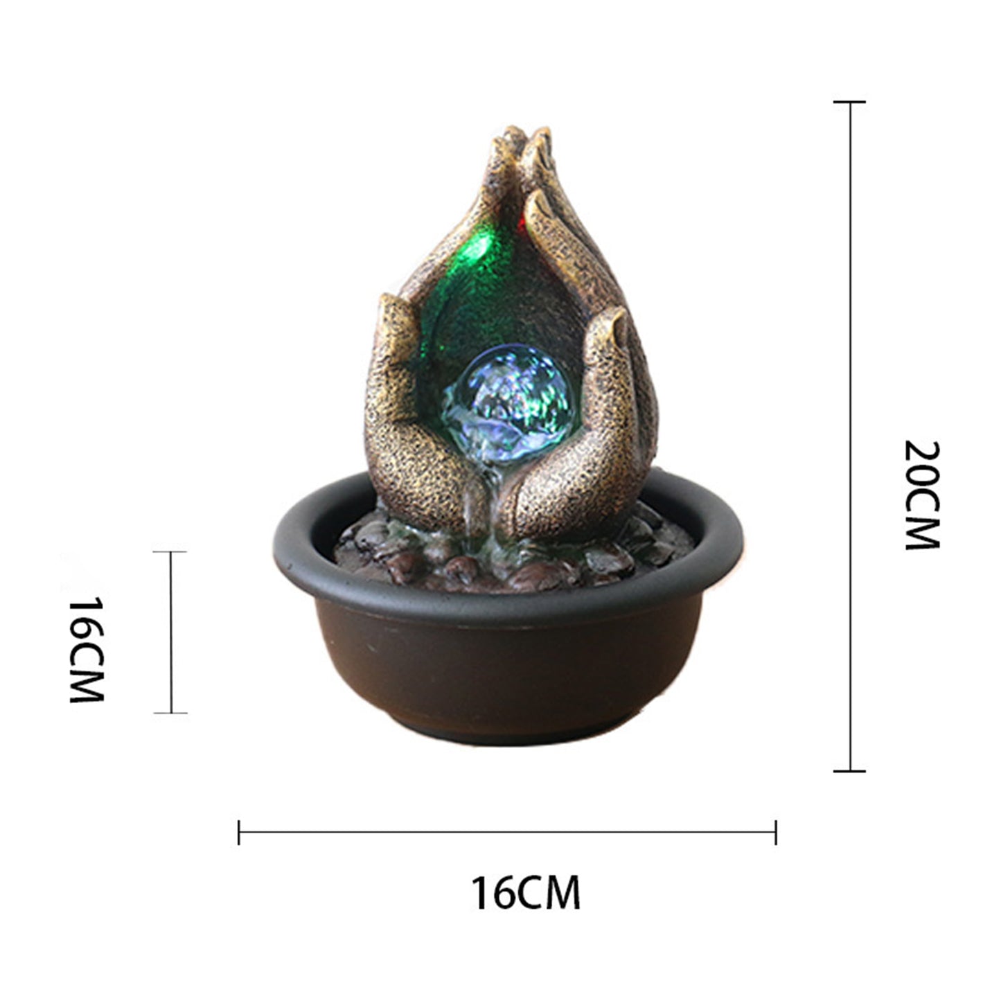 Feng Shui Tabletop Fountain EU 220V Adapter Stylish for Bedroom Decor Tabletop image 1