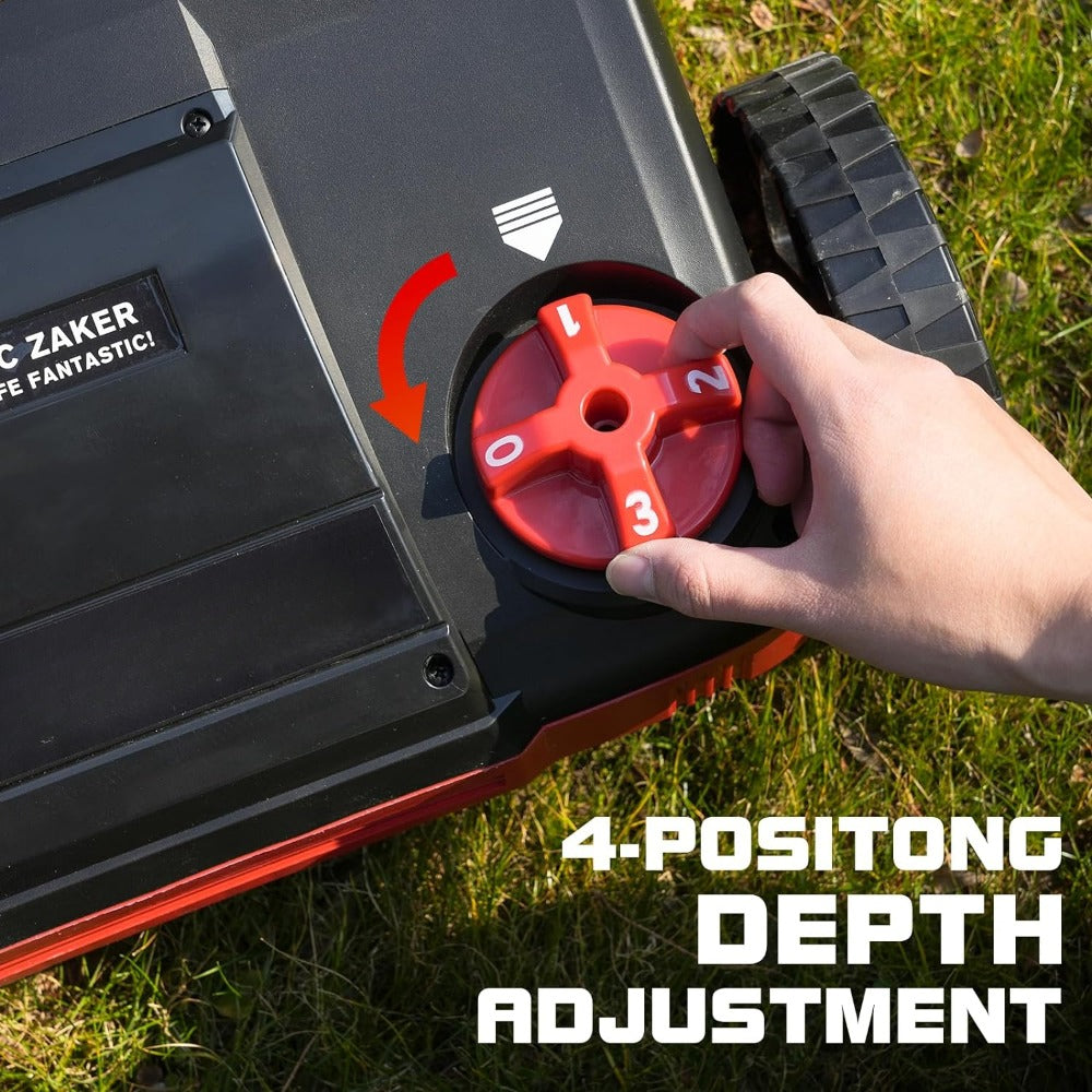12-Amp Electric Dethatcher and Scarifier W/Removeable 8-Gallon Collection Bag, image 3