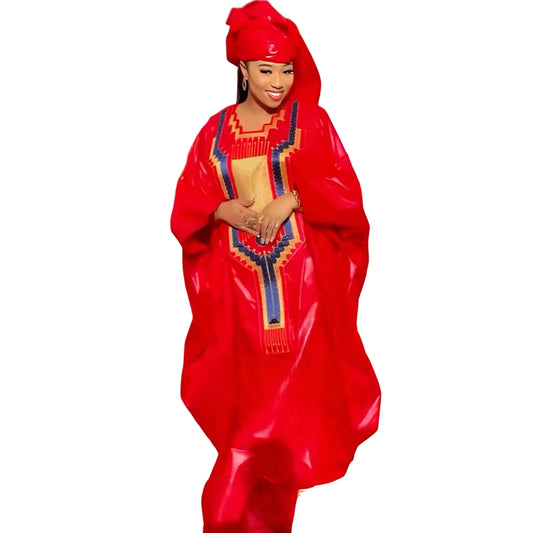 African Dresses For Women Tie Dyed Dashiki Embroidery Design Couple Fashion Ele image 0