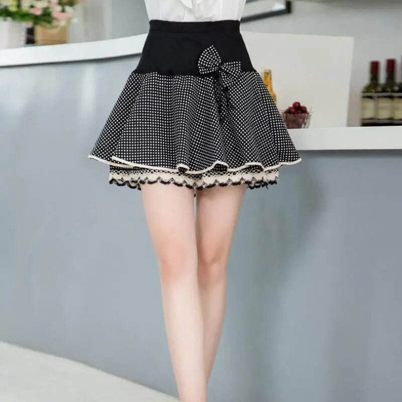 Zuolunouba Summer Slim Preppy Skirt Women Flower Bow Mini Tutu Style Elasticity image 10