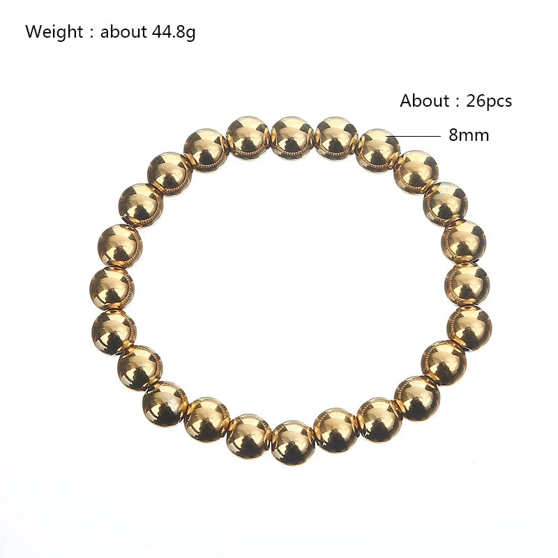 Fashion Jewelry 18K Gold Plated Waterproof Metal Ball High Quality Smooth Diame image 3