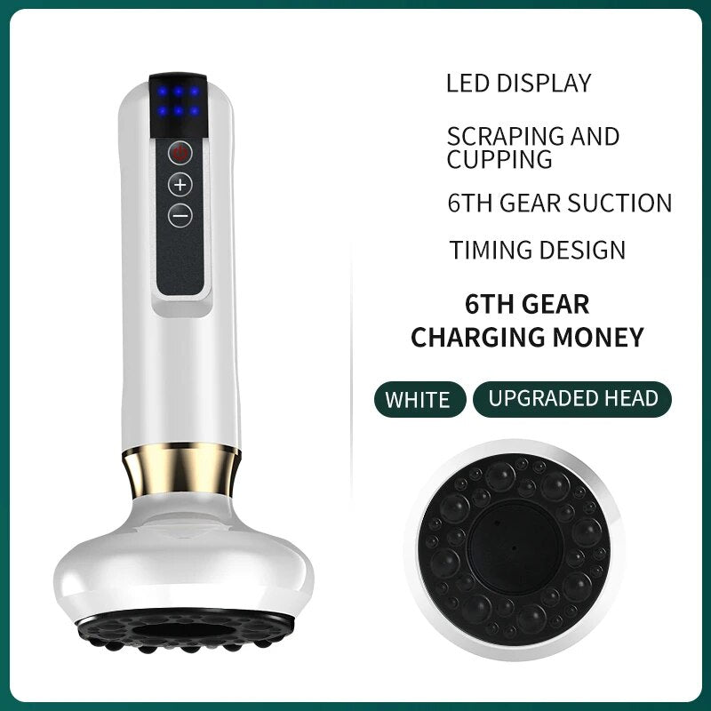 Tricolor Electric Massager GuaSha Anti Cellulite Vacuum Suction Cup  Beauty Hea image 9
