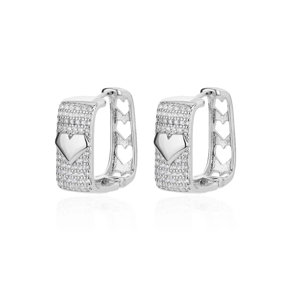 U-shaped Zircon Earrings for Women Gold Color Stainless Steel Earrings 2023 Tre image 1