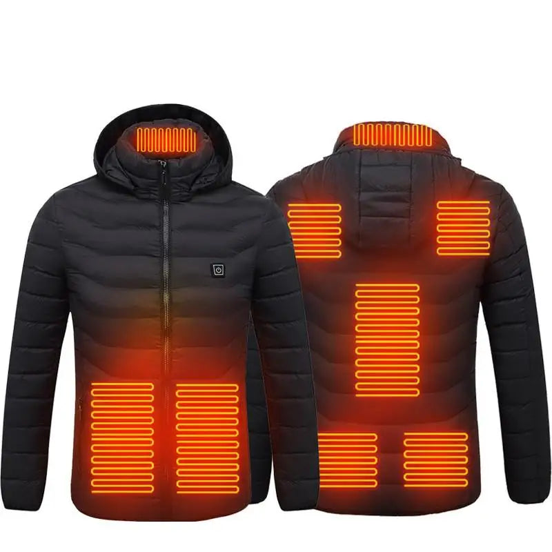 Winter Men Women Thicken Warm USB Heating Cotton Jackets Coat Smart Thermostat  image 3