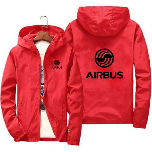 2024 New Autumn Men's AIRBUS AVIATION Flight Windbreaker Jacket Hooded Coat Thi image 0