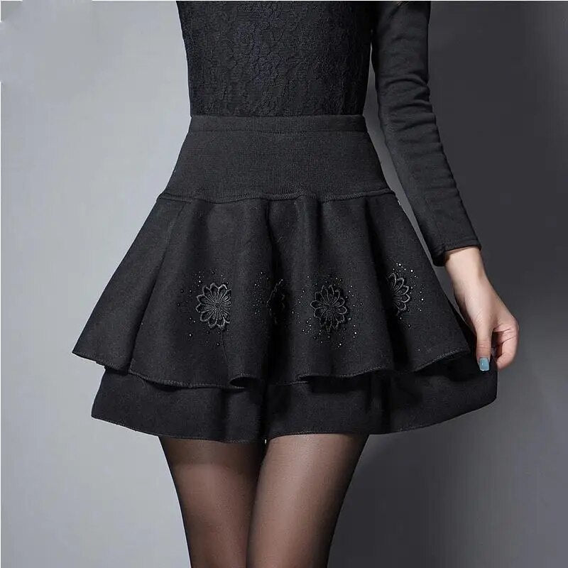 Zuolunouba Summer Slim Preppy Skirt Women Flower Bow Mini Tutu Style Elasticity image 4