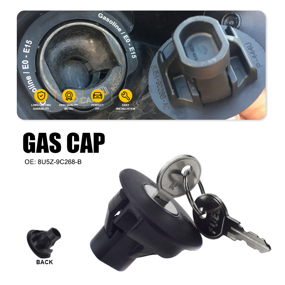 8U5Z-9C268-B Fuel Gas Tank Filler Cap Cover For Ford Mustang Edge Escape Expedi image 2