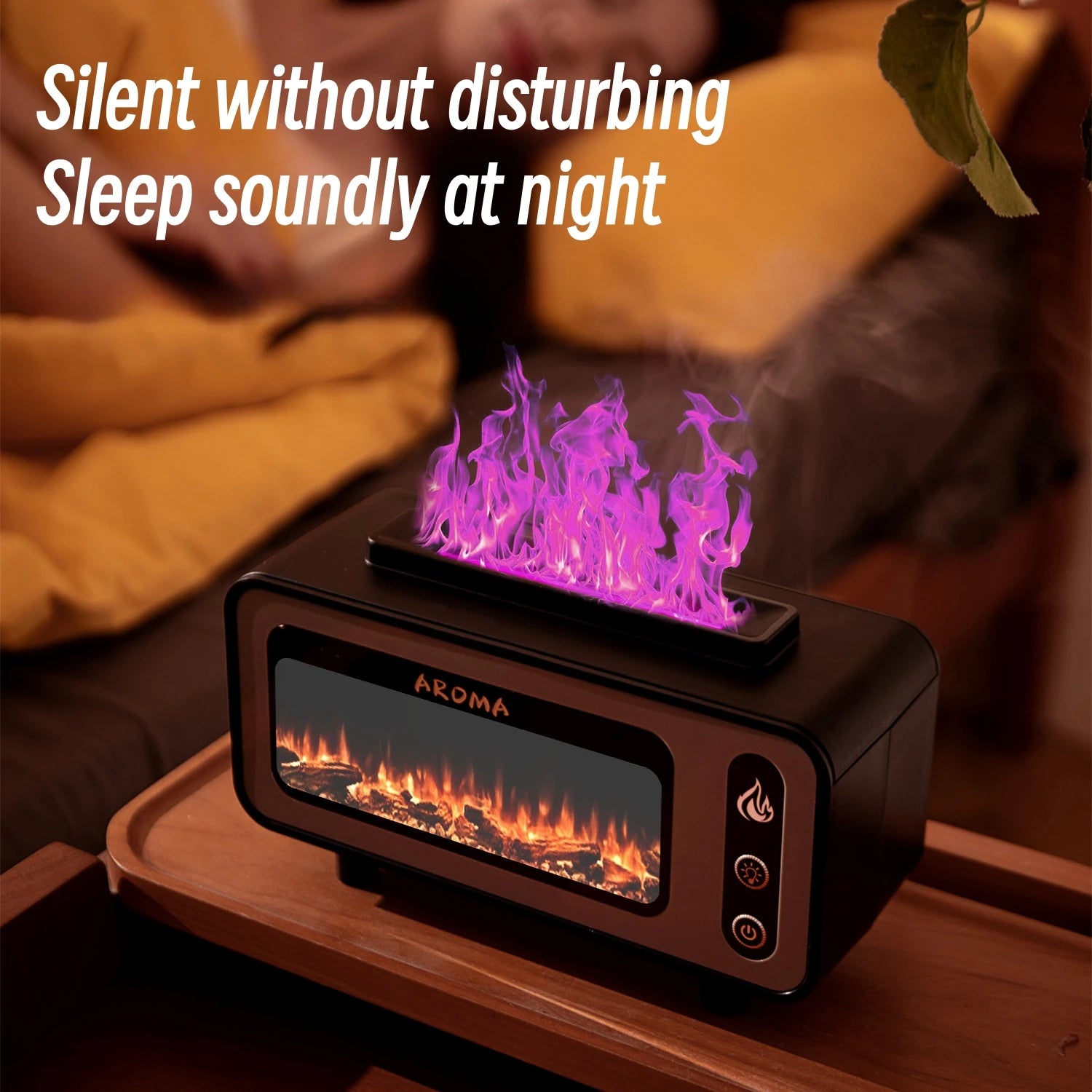 NEW 3D Simulated Fireplace Diffuser 7 Colors LED Ultrasonic  Essential Oil Fire image 4