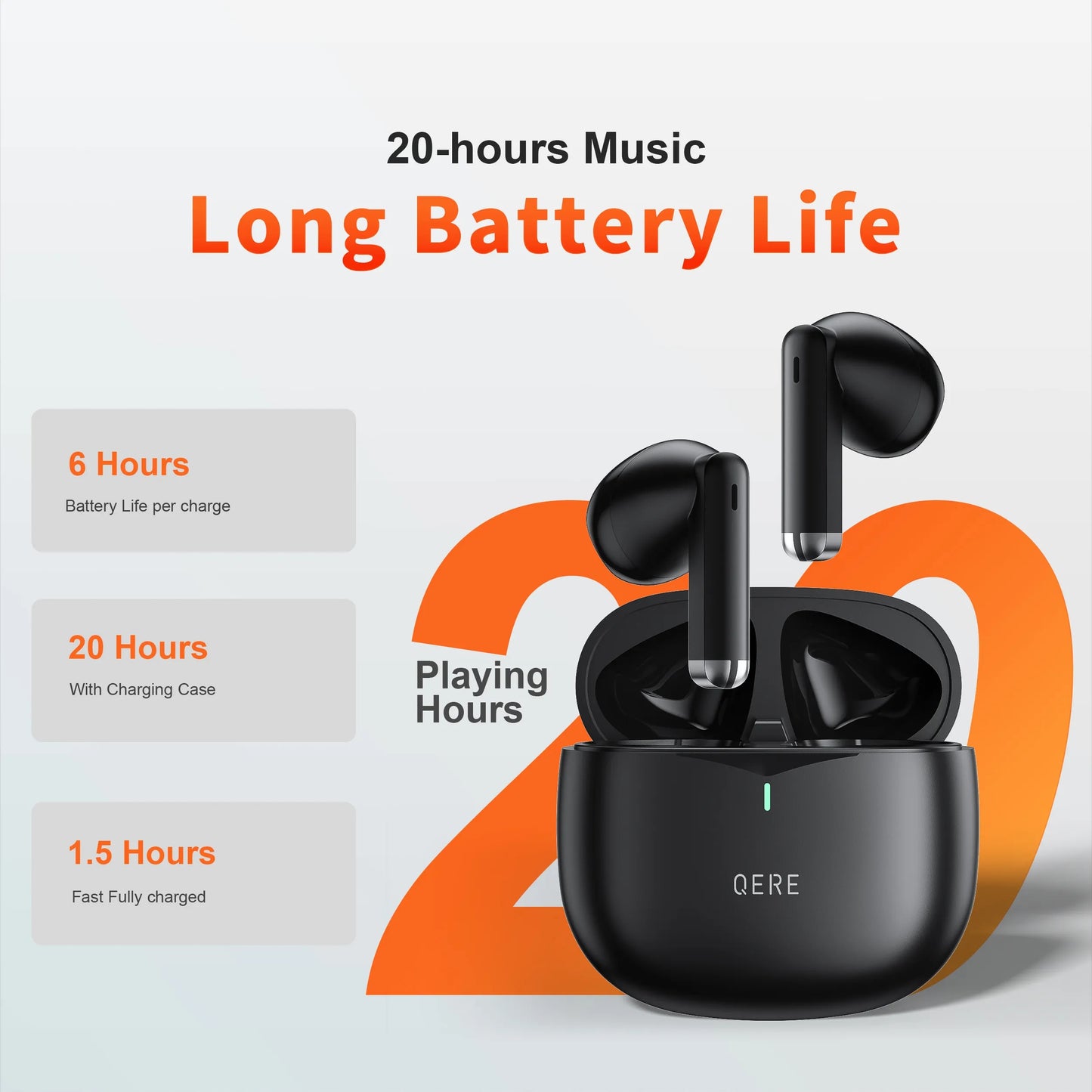 Wireless Headphones,QERE E28,NEW TWS Bluetooth 5.3,HD Microphone,HIFI Earphones image 3