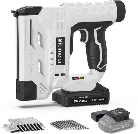 20V Cordless Brad Nailer 2-in-1 18 Gauge Nail Gun Battery Powered Electric Stap image 0