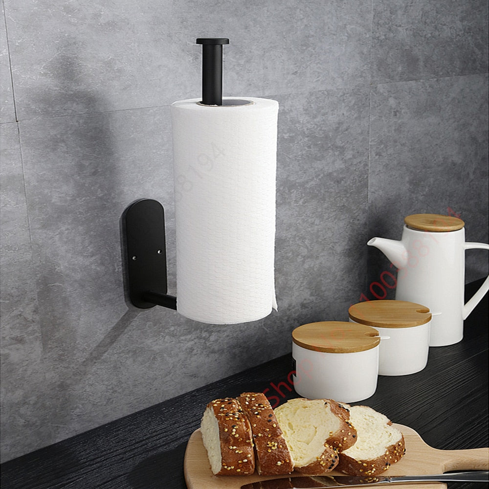 Adhesive Toilet Paper Holder Wall Mount For Bathroom Kitchen Silver Gold Black  image 23