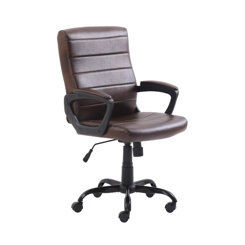 Mainstays Bonded Leather Mid-Back Manager's Office Chair, Multiple Finishes image 7