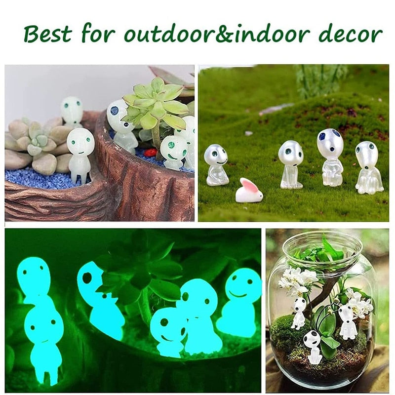 Ghibli Kodama Luminous Elf Tree Dolls Micro Landscape Figure Ornament Outdoor G image 5
