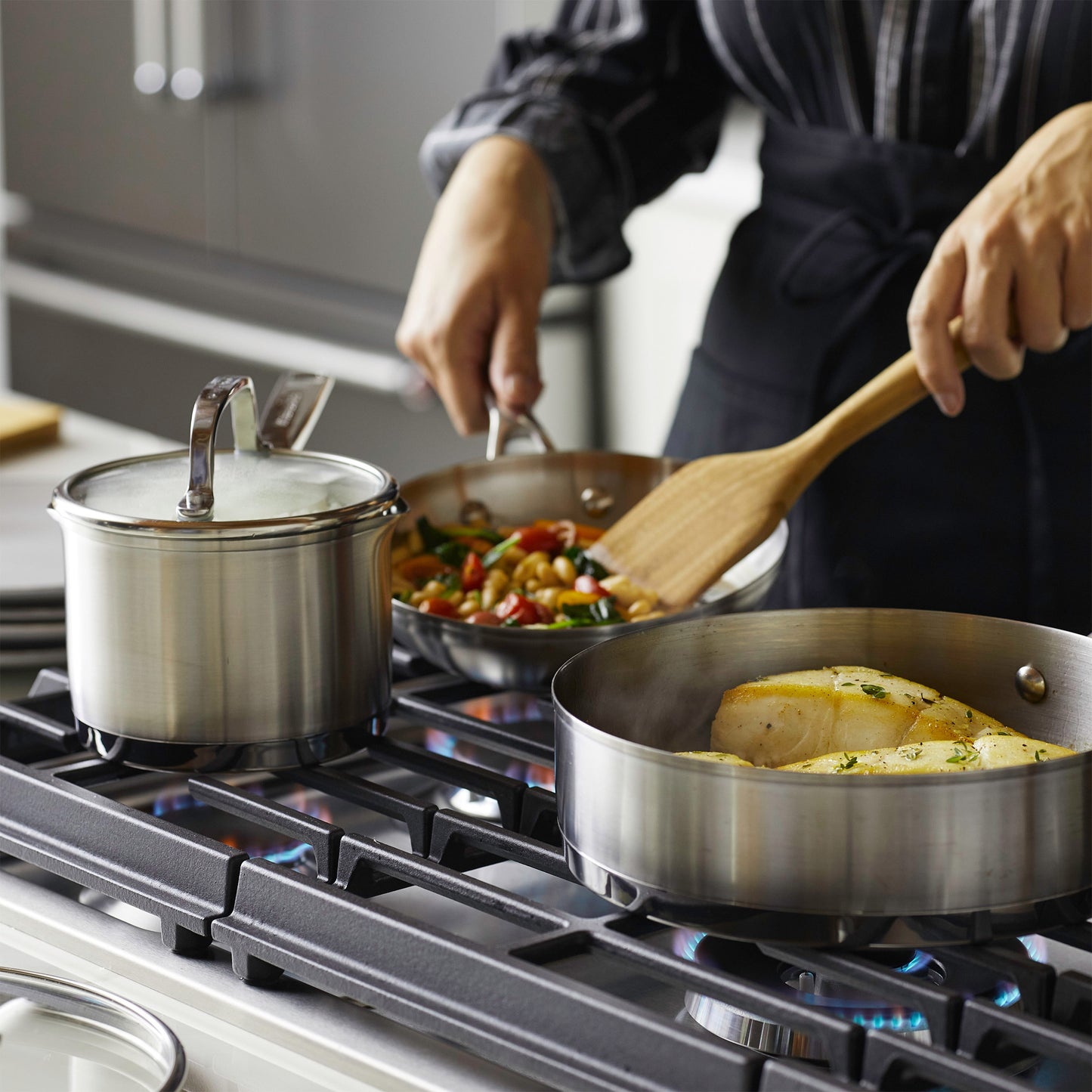 KitchenAid 11-Piece Tri-Ply Stainless Steel Cookware Set image 5