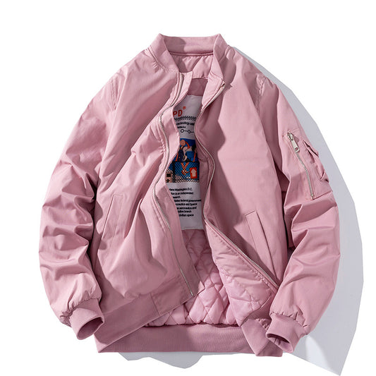 Winter Bomber Jacket Men Women Air Force Pilot Jacket Solid Fashion Casual Base image 0