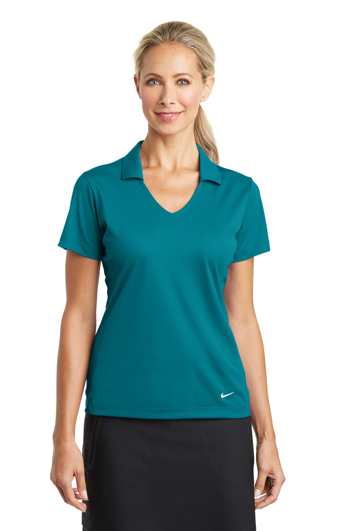Polo Nike Dri-FIT de malla vertical para mujer. 637165