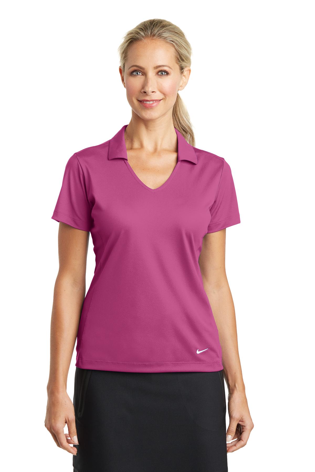 Polo Nike Dri-FIT de malla vertical para mujer. 637165