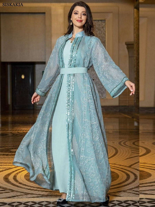 Siskakia Muslim Indian Anarkali Suits For Woman Kuwaiti Dubai Daily Party Gown image 0