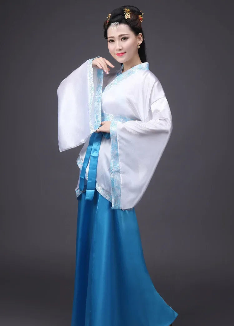 Hot sale women hanfu traditional asian dress cosplay costume Chinese Tang perfo image 2