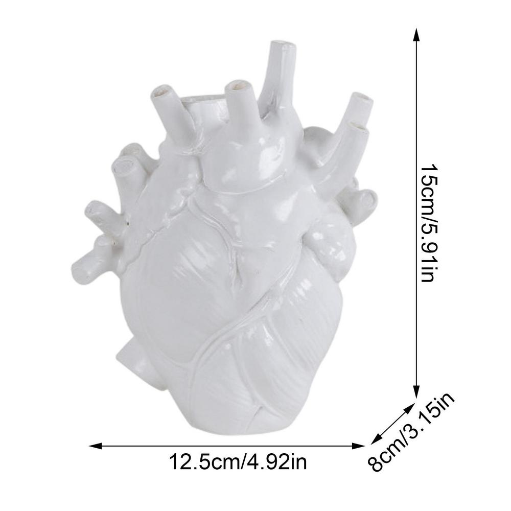 Halloween Heart-Shaped Vase Home Decor Plant Flower Pot Table Ornaments Resin V image 2