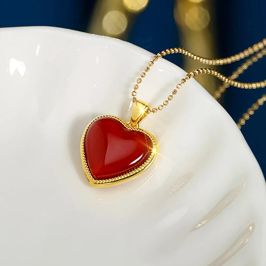 Heart Shape Necklaces for Women 18 K Pure 100 Gold with Certificate Elegant Wom image 0
