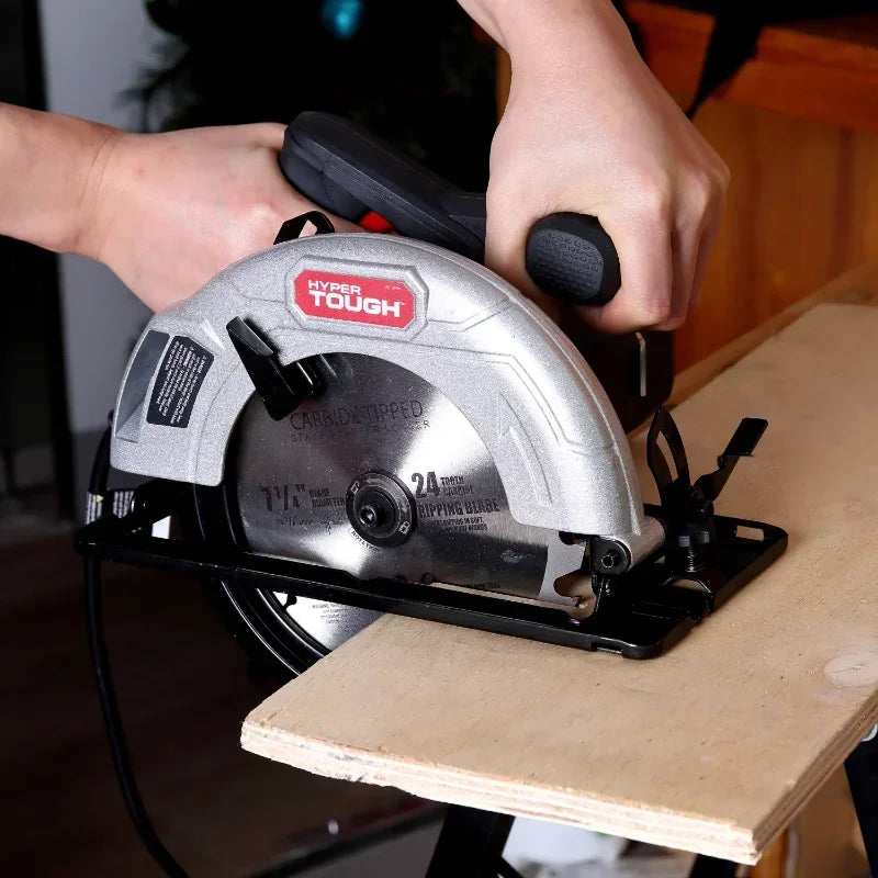 12 Amp Corded 7-1/4 inch Circular Saw with Steel Plate Shoe, Adjustable Bevel, image 5