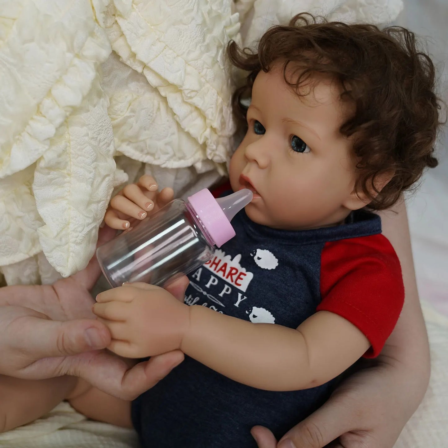 RBG 50CM Reborn Baby Dolls Liam Lifelike Newborn Cute Baby Tollder Doll Vinyl B image 3