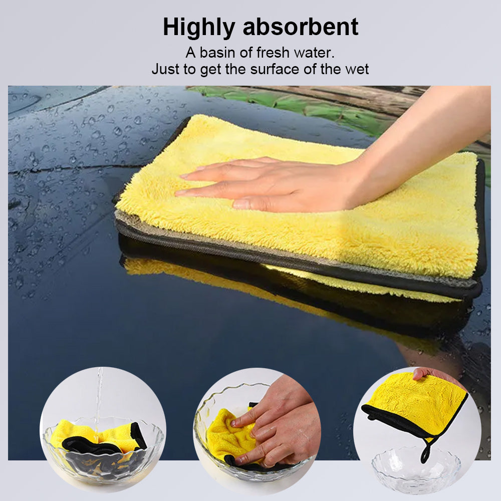 Car Wash Microfiber Towel 30x30/60CM Car Cleaning Drying Cloth Hemming Car Care image 5
