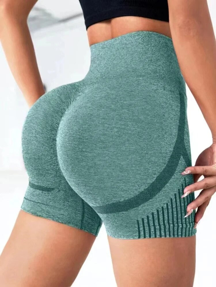 Women Yoga Shorts High Waist Workout Shorts Fitness Yoga Lift Butt Fitness Ladi image 4