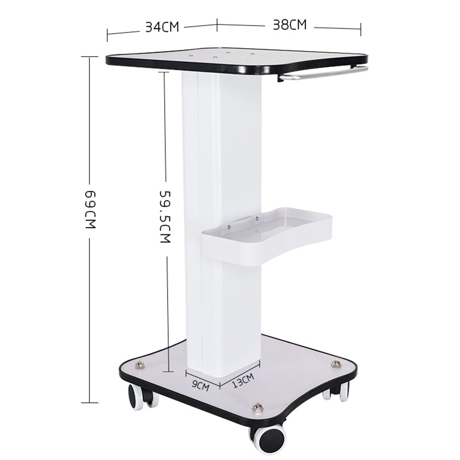 Max Load 40Kg Salon Table Trolley Stand Rolling Cart Beauty Wheel Holde Trolley image 0