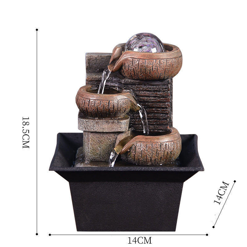 Gifts Desktop Water Fountain Portable Tabletop Waterfall Kit Soothing Relaxatio image 0