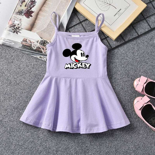 Disney Summer Baby Girl Cotton Dress Children Fashion Dresses Kids Girl Mickey  image 0