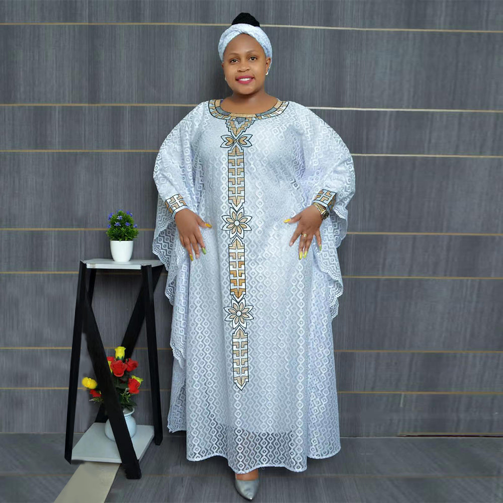 Plus Size African Clothes for Women 2024 New Dashiki Ankara Embroidery Bazin Ri image 0
