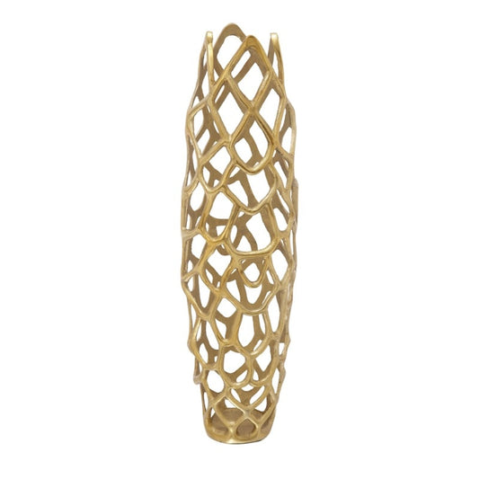 KAZHAN 31" Tall Coral Gold Aluminum VaseLiving room decoration vase image 0