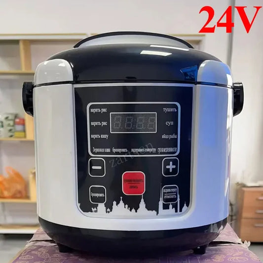 2024 24V Mini Rice Cooker Car Truck Soup Porridge Cooking Machine Food Steamer image 0