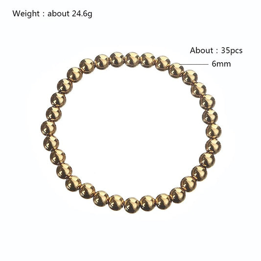 Fashion Jewelry 18K Gold Plated Waterproof Metal Ball High Quality Smooth Diame image 0