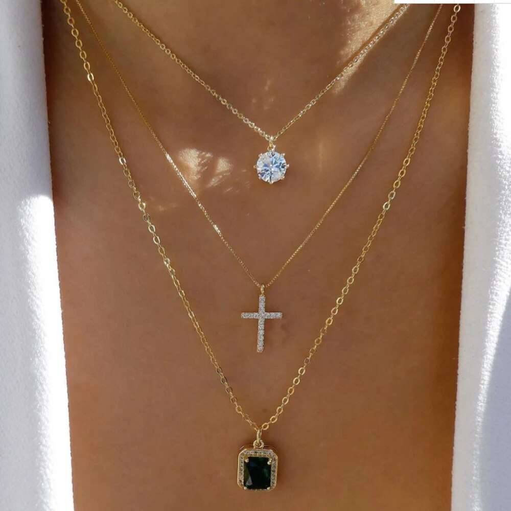 bls-miracle Bohemia Gold Color Multiple Styles Necklace For Women Trendy Multi- image 4