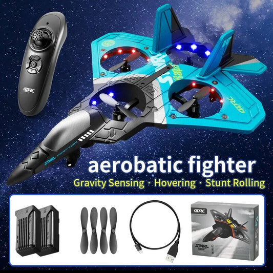 V17 Rc Plane Gravity Sensing  Aircraft Glider with Light Radio Control Helicopt image 0