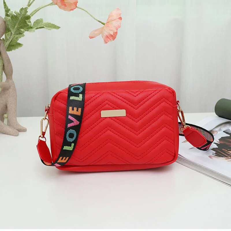 Rilibegan Embroidered Camera Bag PU Material Casual Small Square Bag Versatile image 4