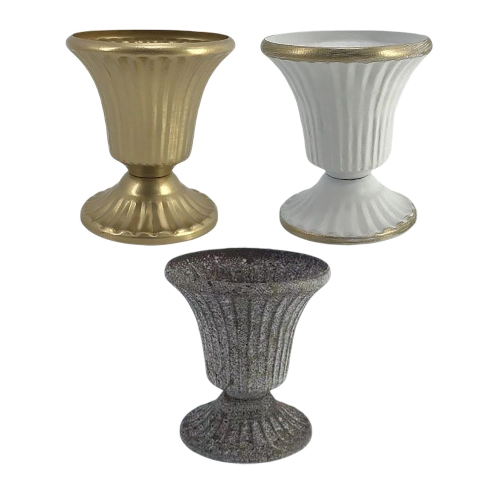 Metal Flower Vase Farmhouse Pot for Dried Floral Arrangements Container Table C image 1