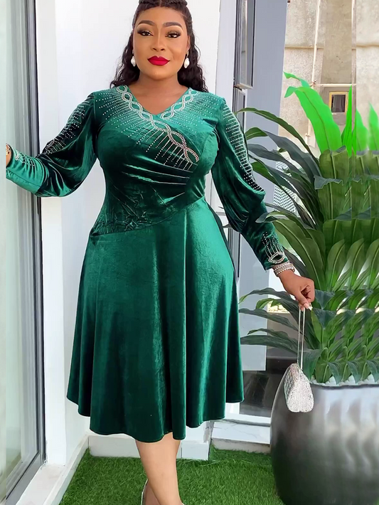 Elegant African Dresses for Women Plus Size Turkey Wedding Party Long Dress Das image 0