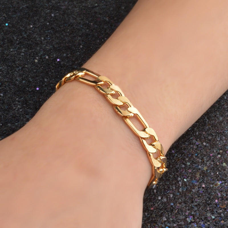 Wholesale Fashion 925 Stamp Silver 18K Gold Color 8MM Men Women Lady Bracelet C image 6