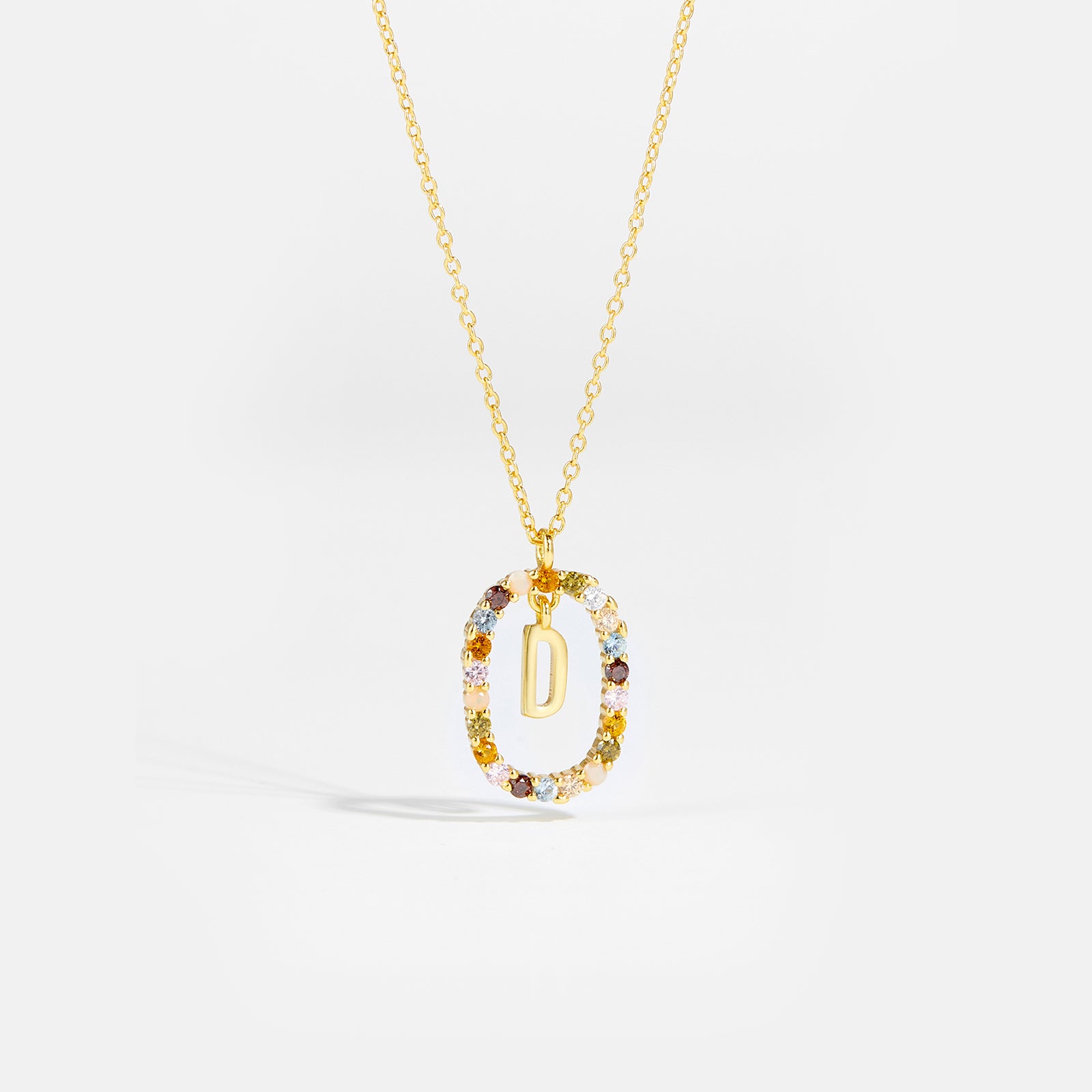 ANDYWEN 925 Sterling Silver Gold Letters A - Z  Initial M S C K Alphabet Penden image 21