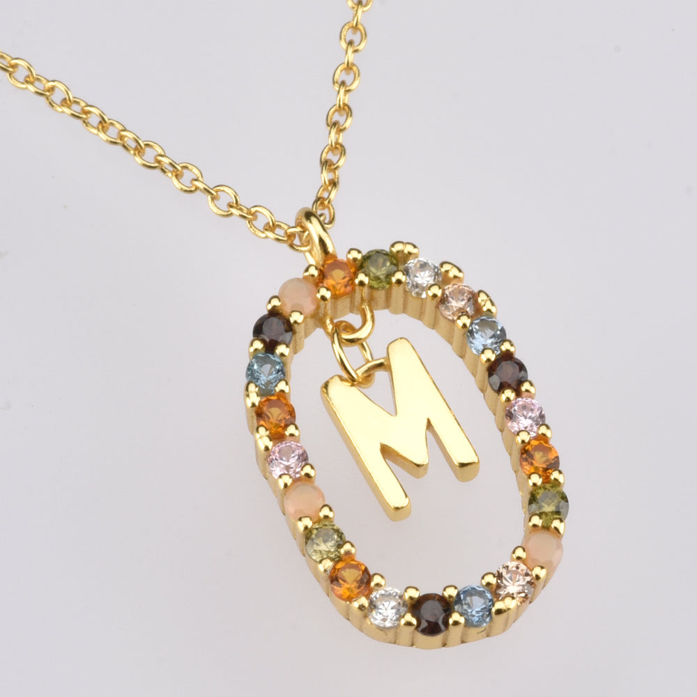 KIKICHICC 925 Sterling Silver Gold Letters E K T Alphabet Initial Long Chain Ne image 29