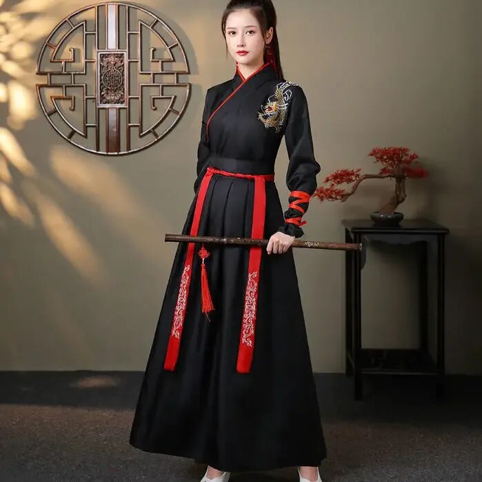 Streetwear Casual Chinese Traditional Dress Chinese Hanfu Dress Women Clothing image 2