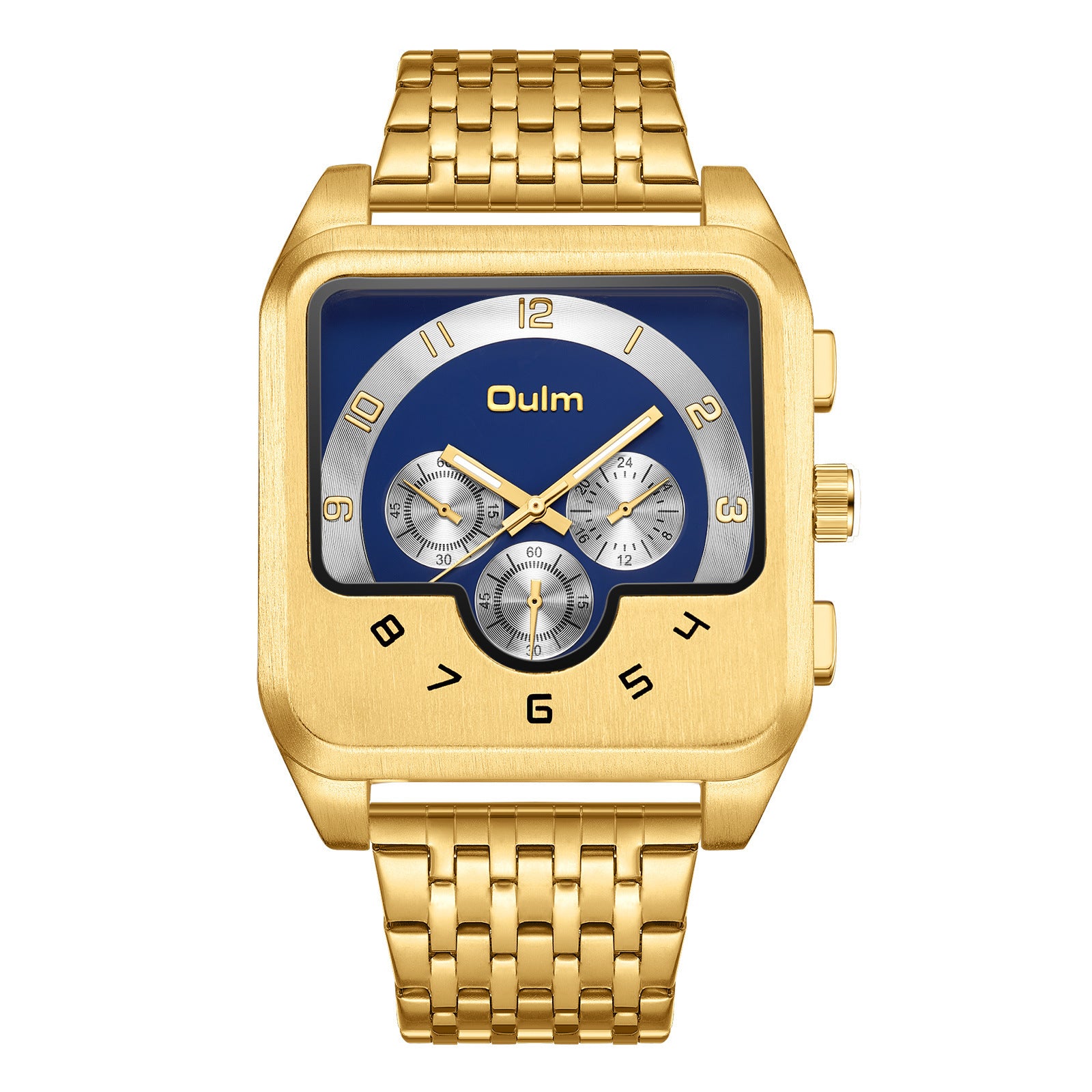 Gold Men's Watch Square Quartz image 1