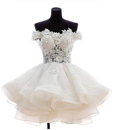 GUXQD Above Mini Short Prom Dresses Sweetheart Appliques Organza Homecoming Gra image 6
